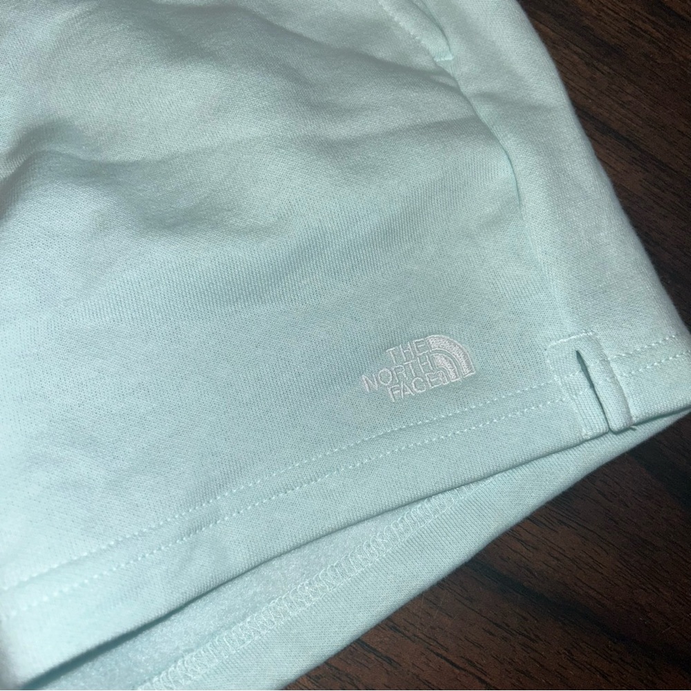 THE NORTH FACE Half Dome Fleece Womens Shorts Skylight Blue/TNF White Sz XL New - Picture 2 of 7